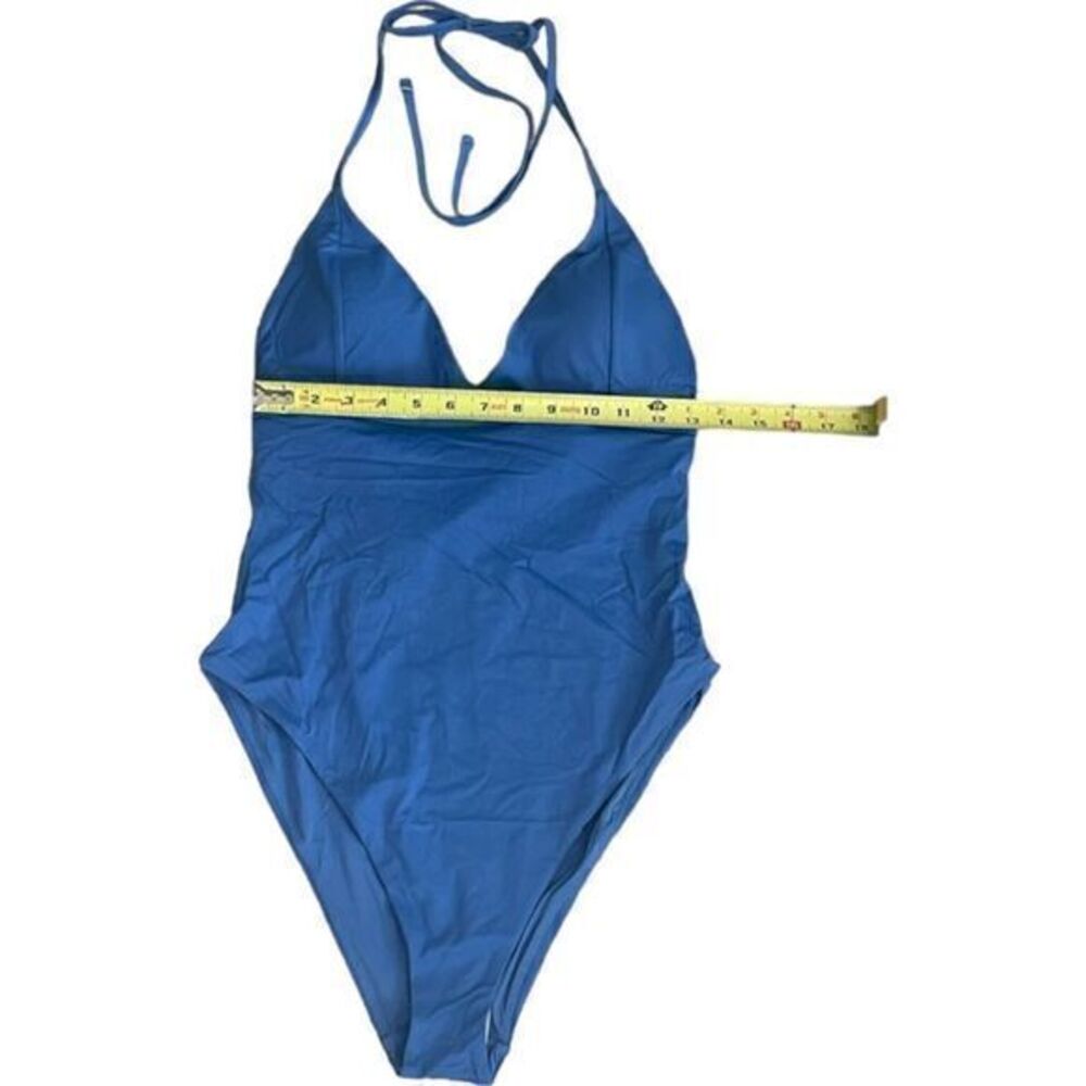 Andie Swim The Lagos One Piece Swimsuit Halter Tie Neck Horizon‎ Blue Size XL - Picture 8 of 14